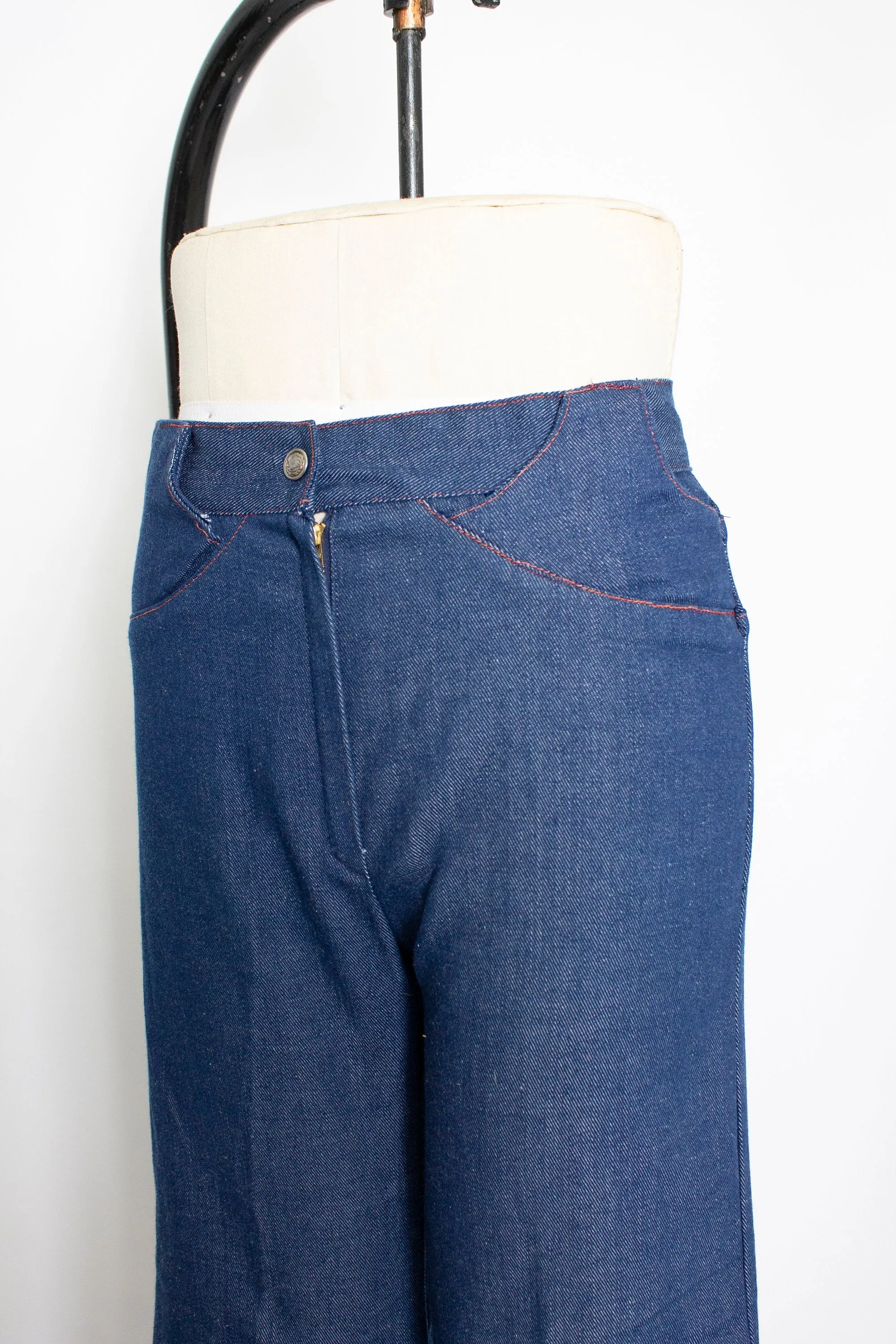 1970s JEANS Cropped Denim High Waist Flares 28" x 25"