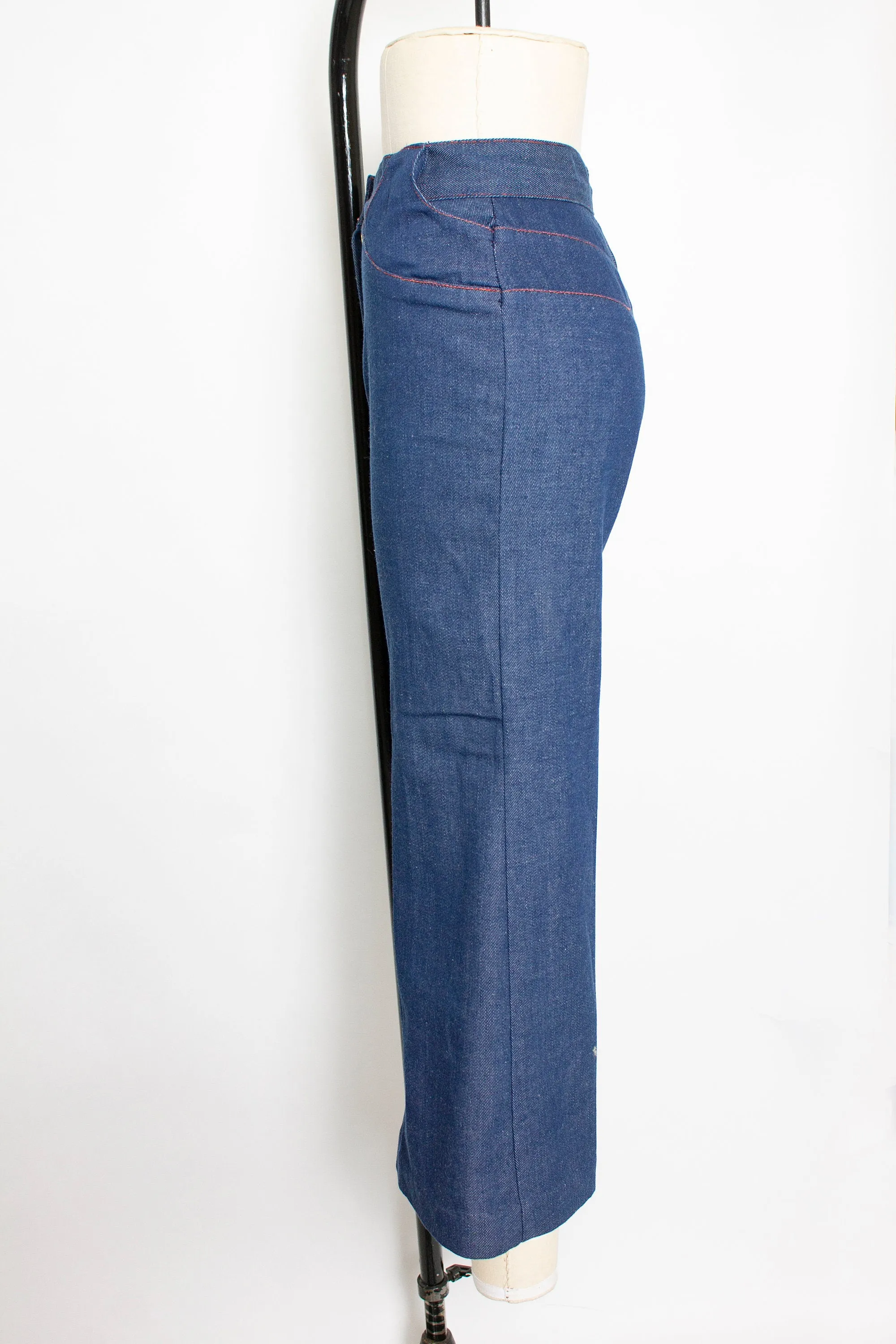 1970s JEANS Cropped Denim High Waist Flares 28" x 25"