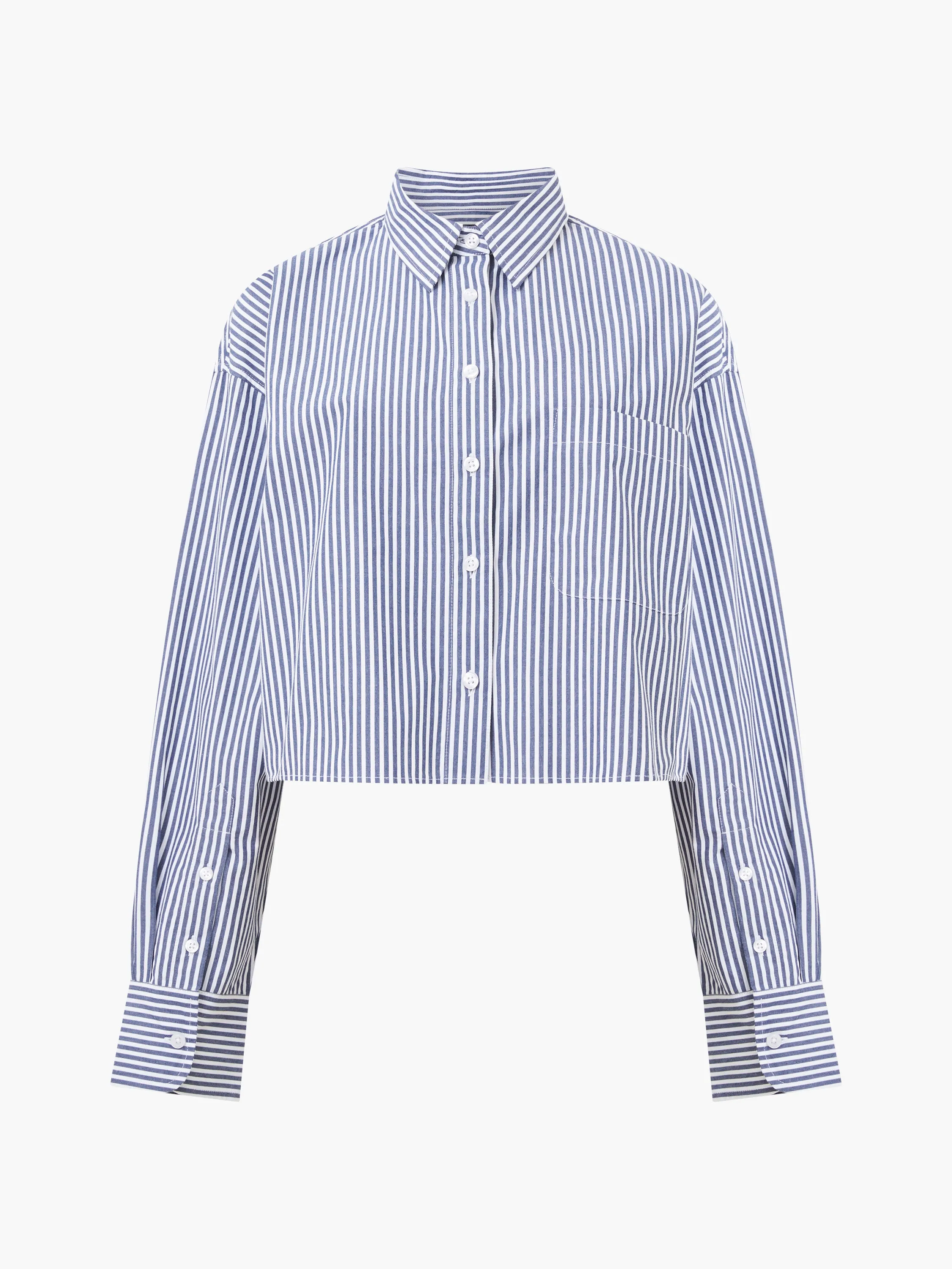 Alissa Stripe Cropped Shirt