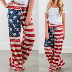 American Flag Print Lounge Pants