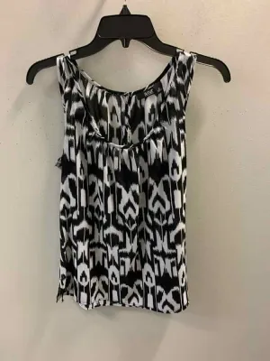 ANA Tops Size M BLK/WHT SLEEVELESS TOP