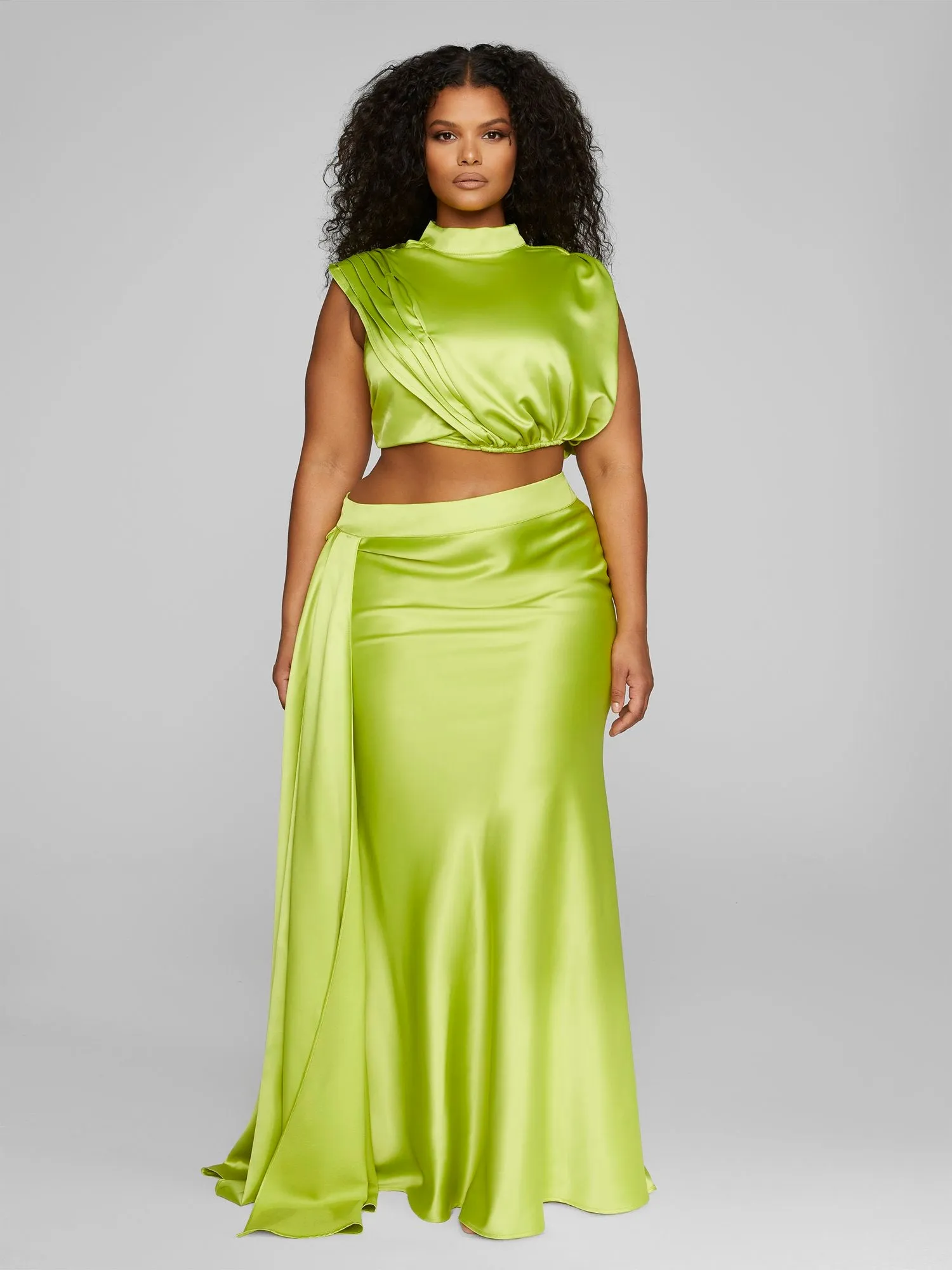 Anaisa Drape Detail Cropped Top - Leslie Sidora x FTF