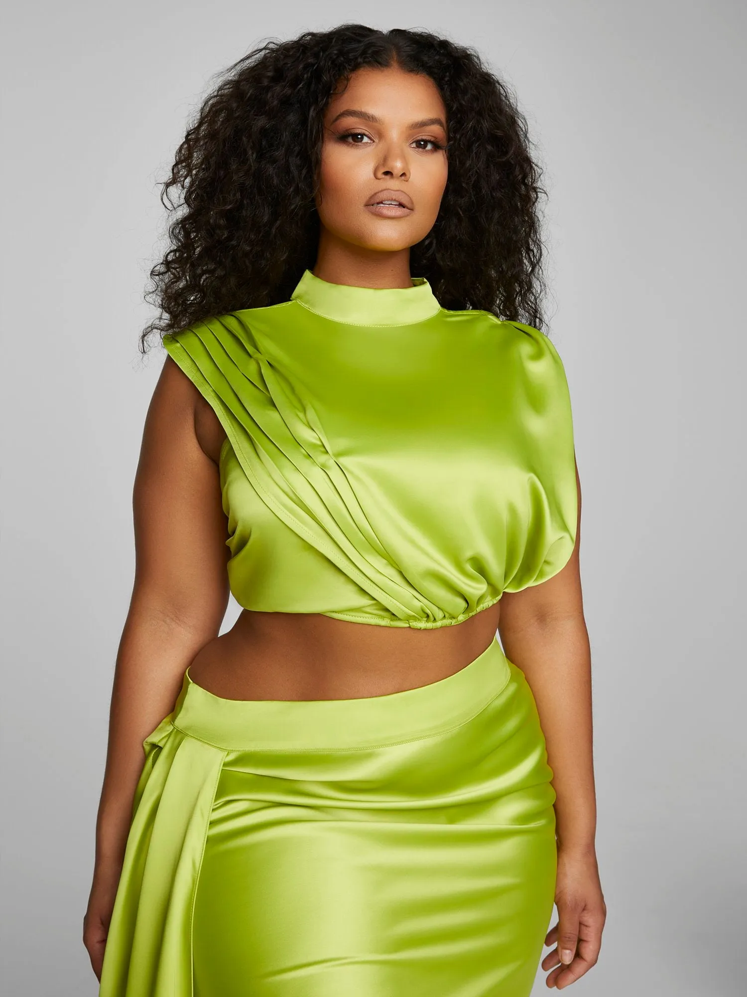 Anaisa Drape Detail Cropped Top - Leslie Sidora x FTF