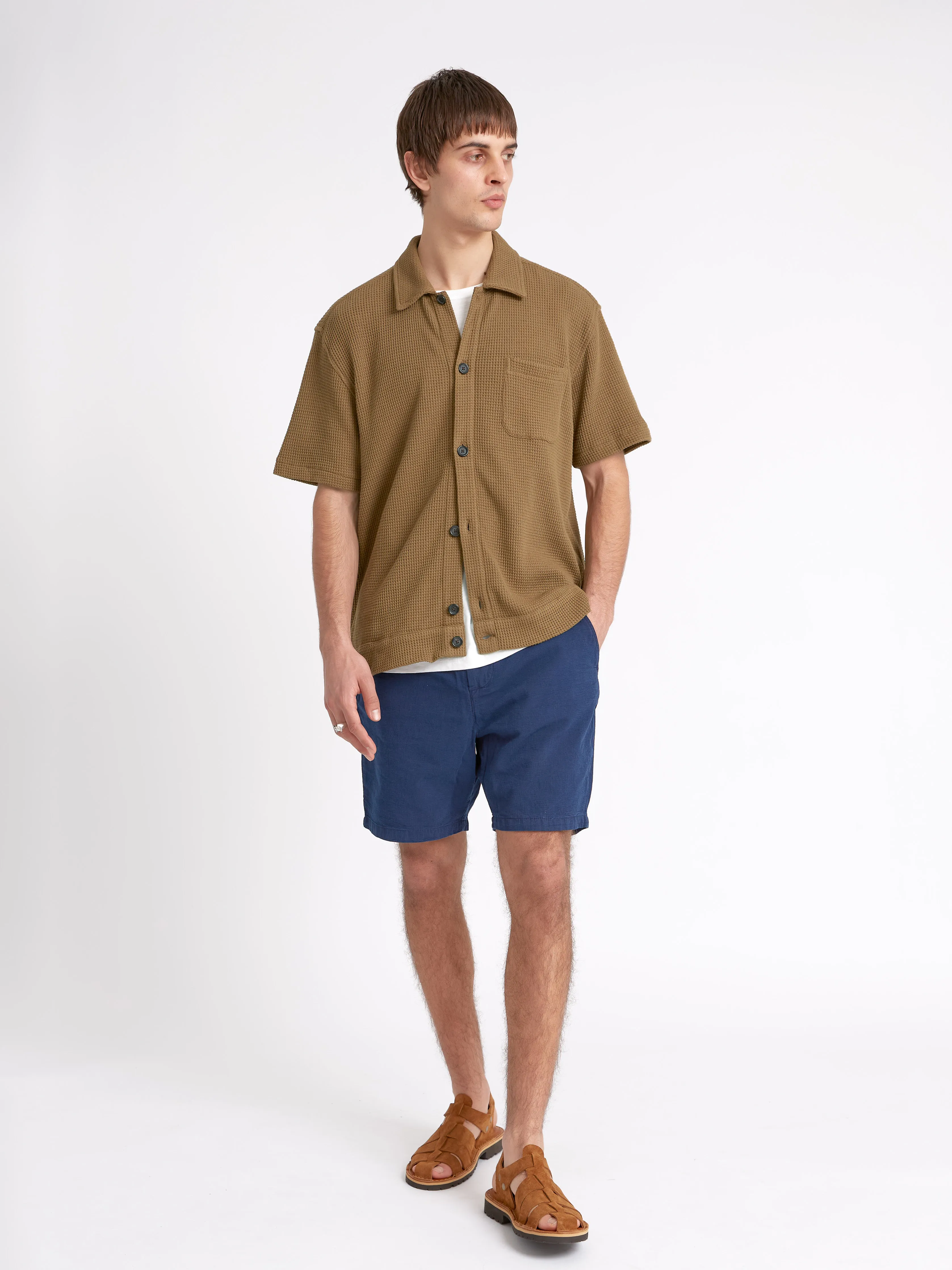 Ashby Short Sleeve Jersey Shirt Barton Tobacco Brown