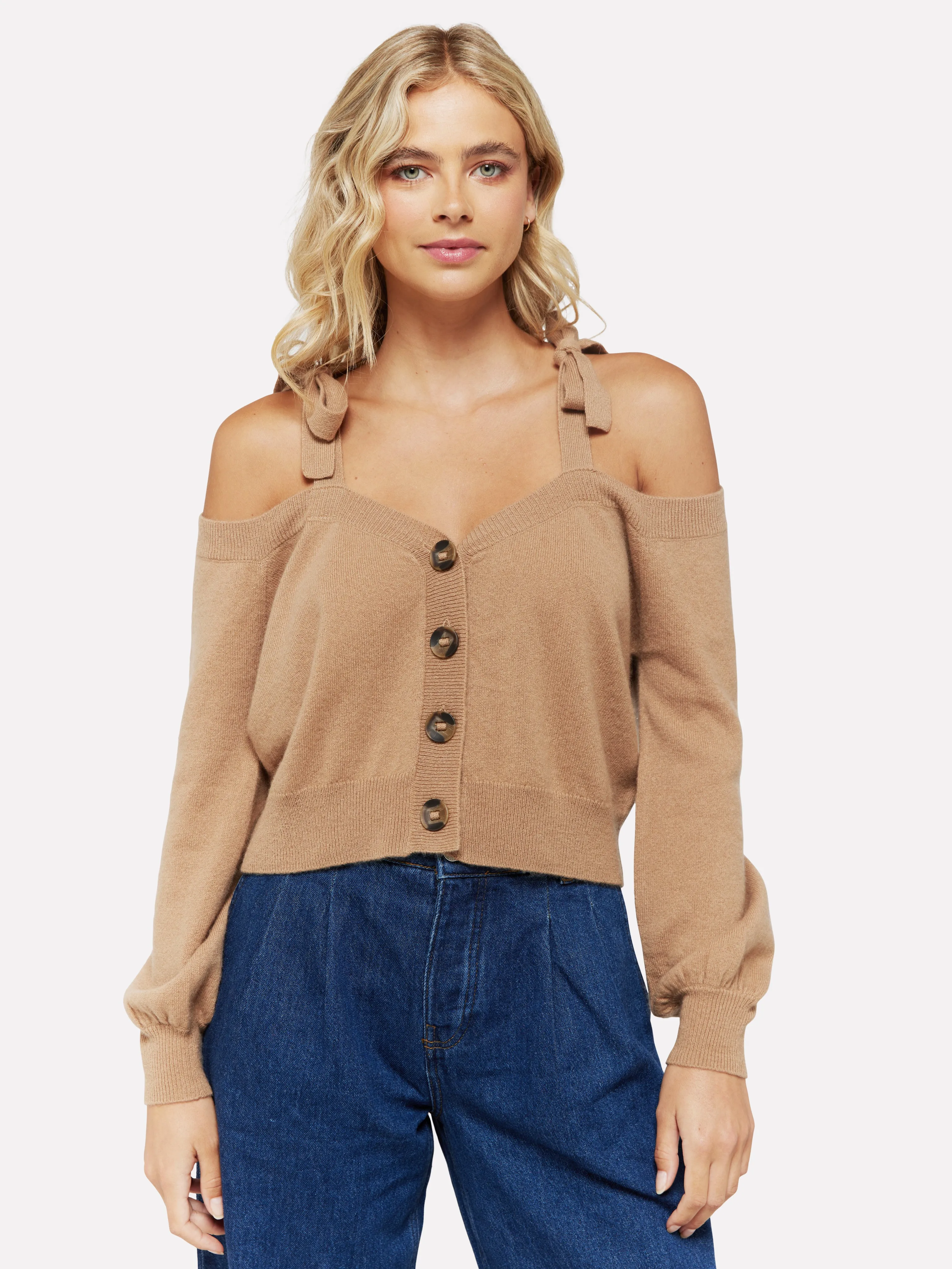 Bella Shoulder Tie Cardigan