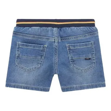 Blue Cotton Denim Shorts