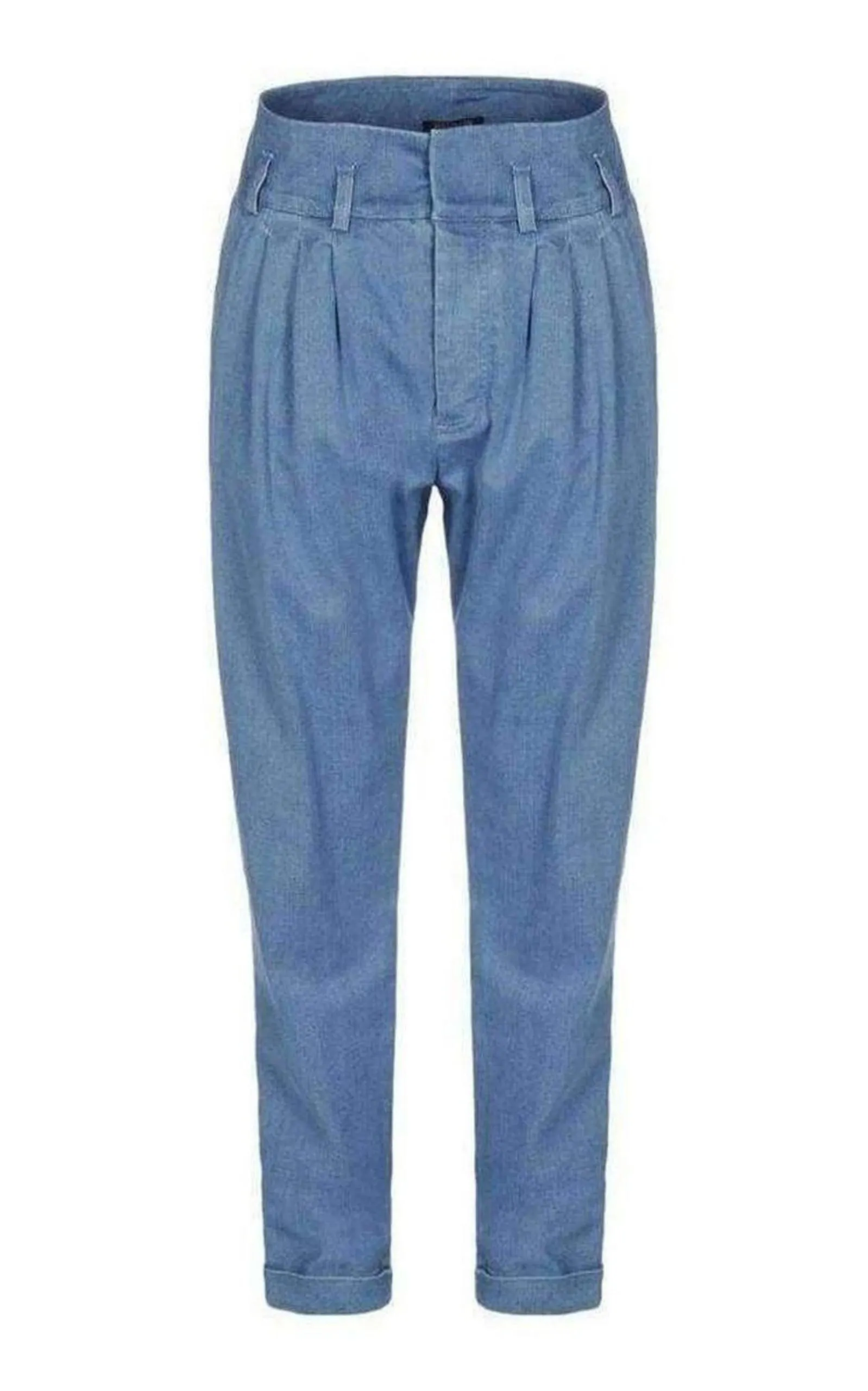 Blue Denim High Waist Pants