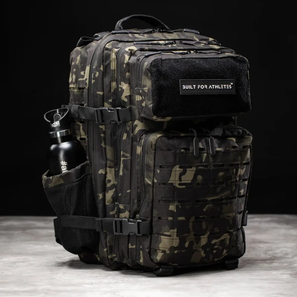 Built For Athletes Large Gym Backpack Black Camo