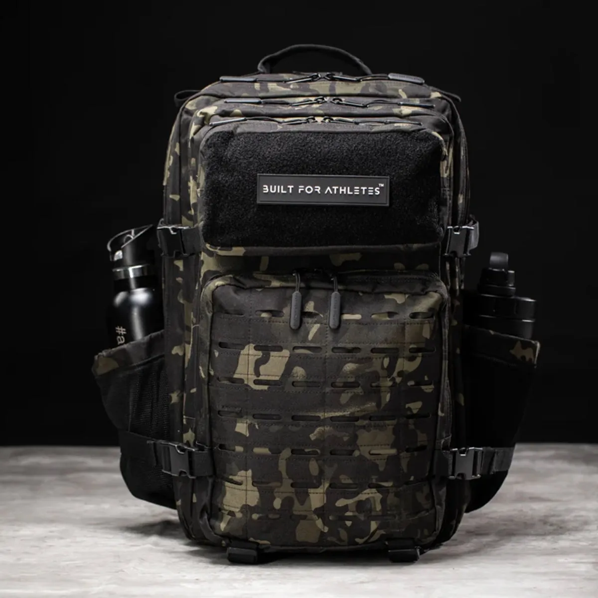 Built For Athletes Large Gym Backpack Black Camo