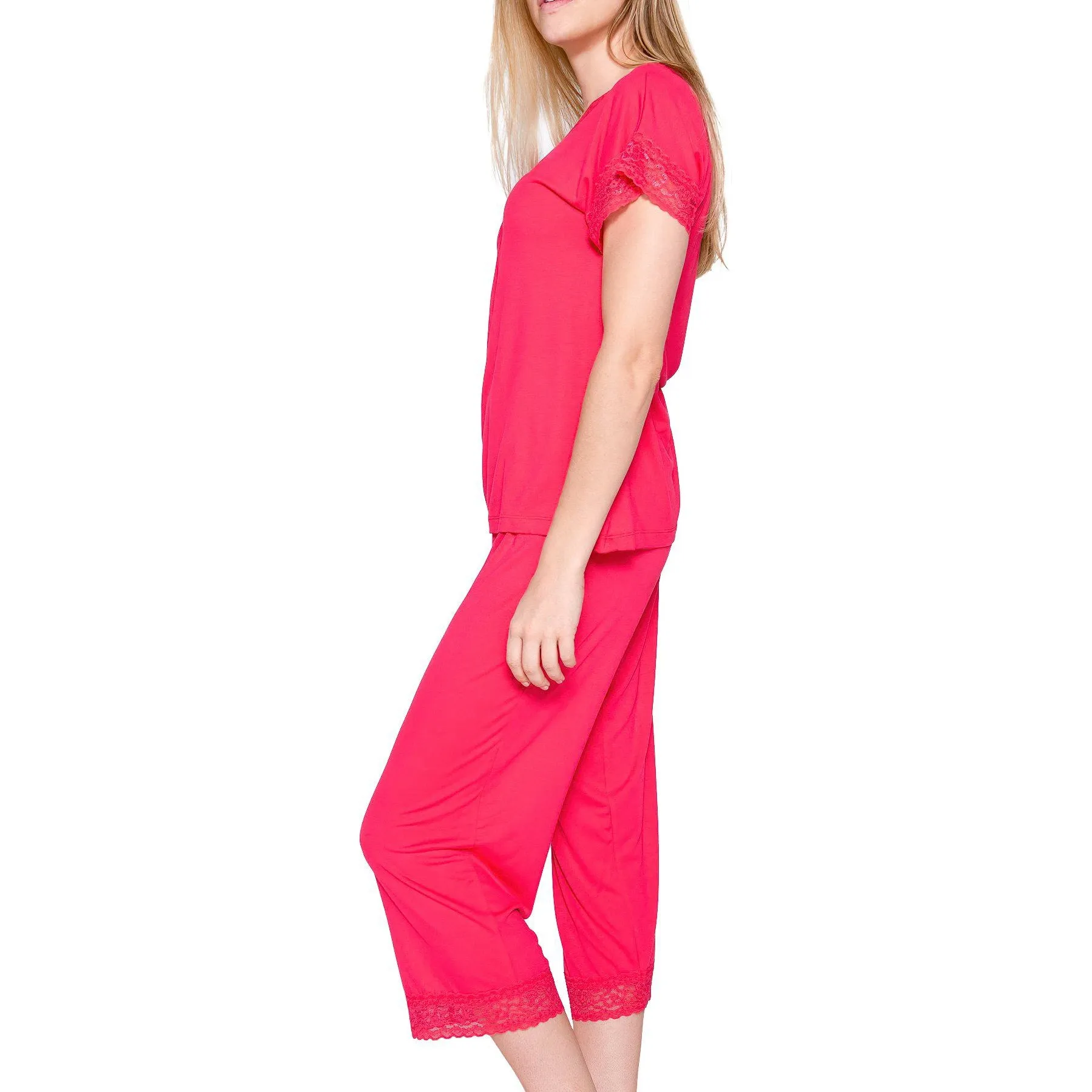 Carla Pajama Set - Geranium