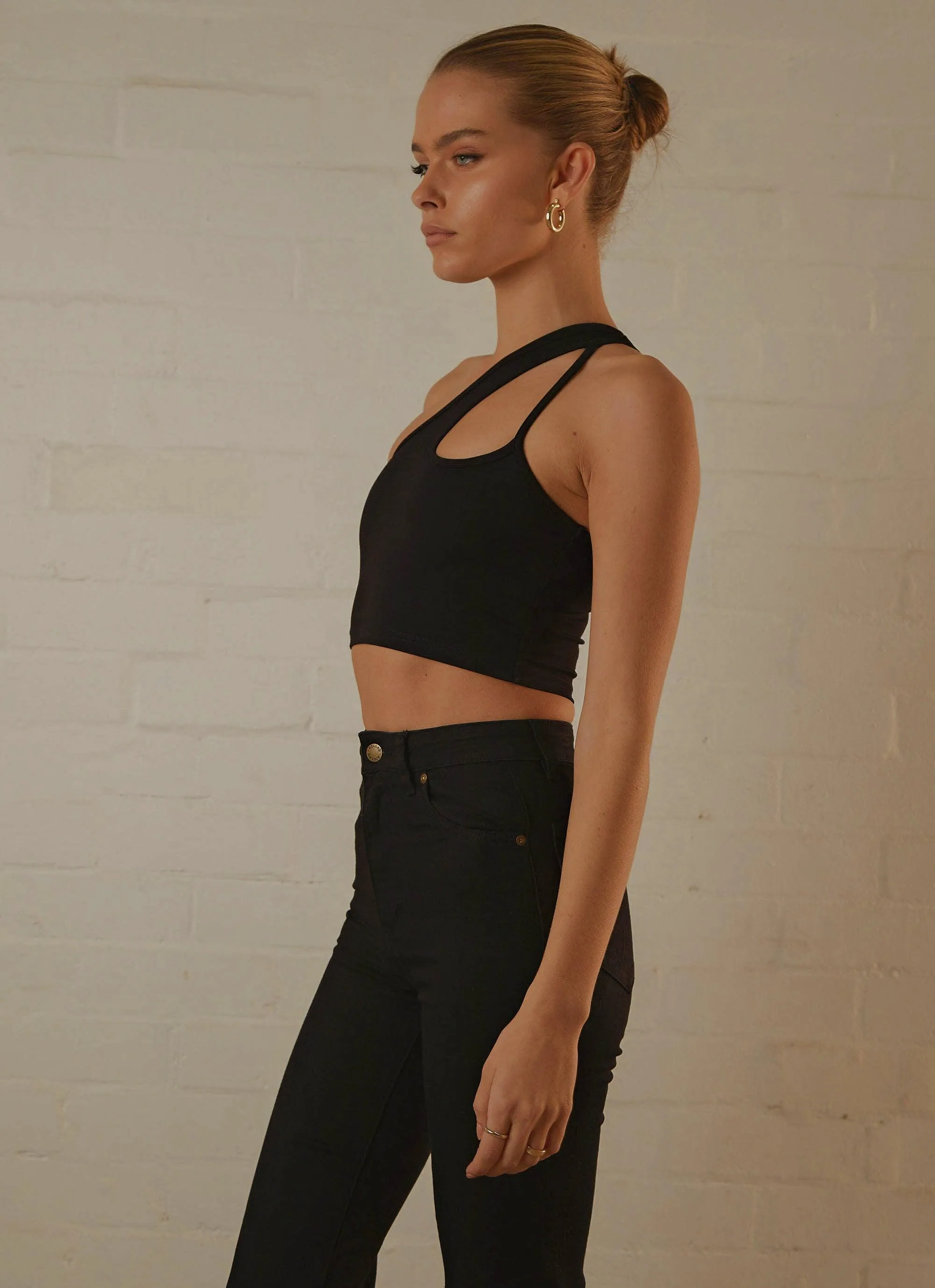 Cedar Crop Top - Black