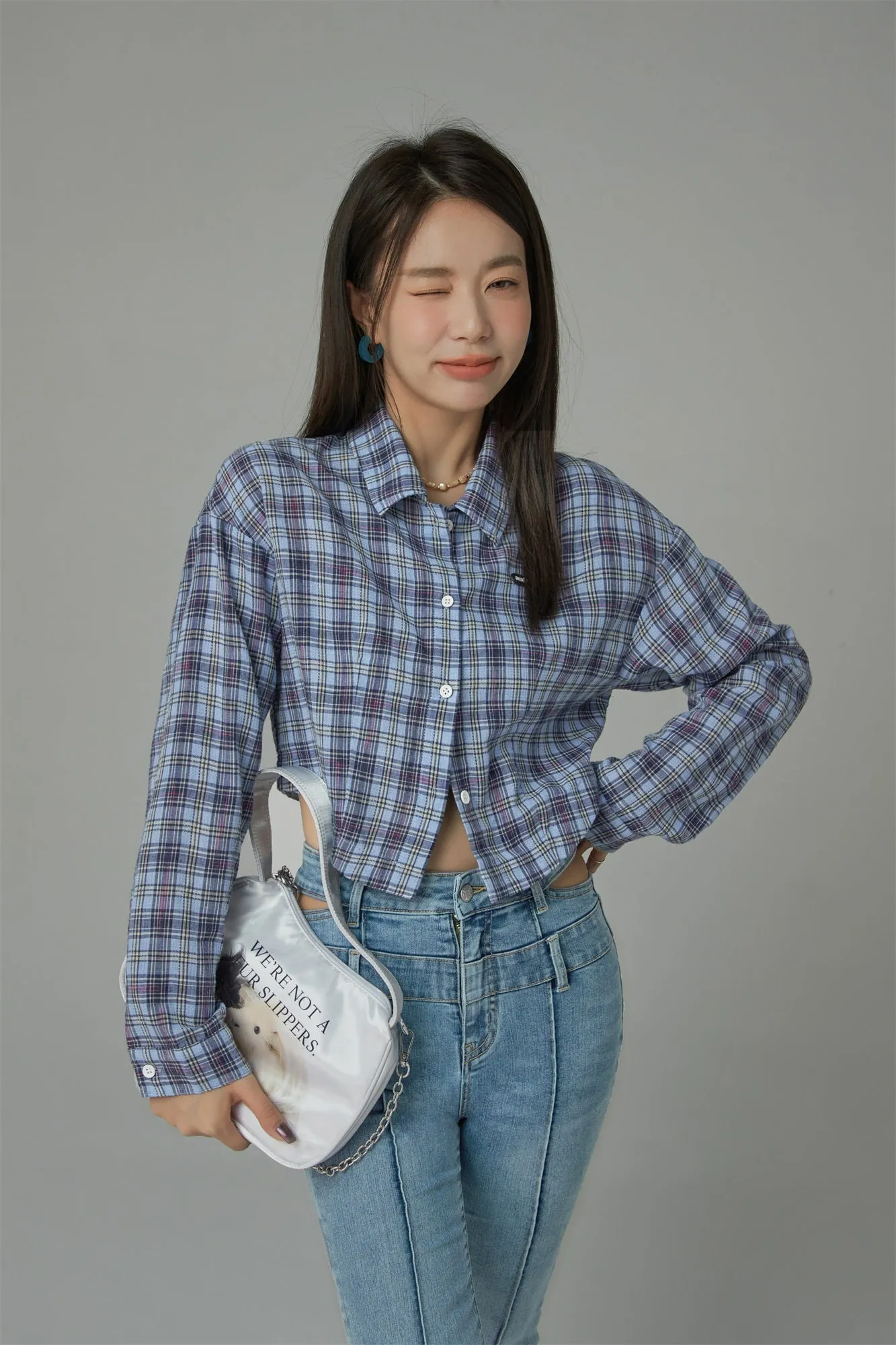 Check Cropped Shirt