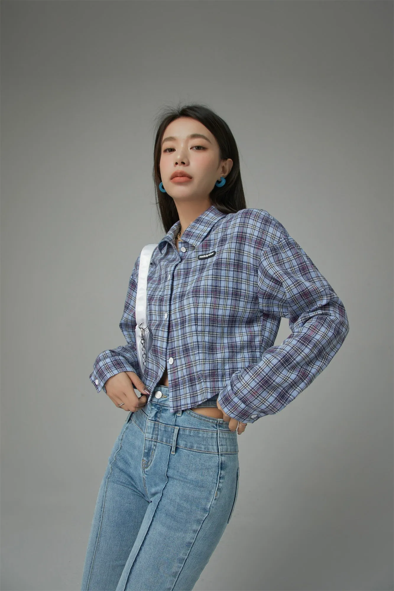 Check Cropped Shirt