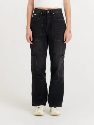 Combat Jean Faded Black