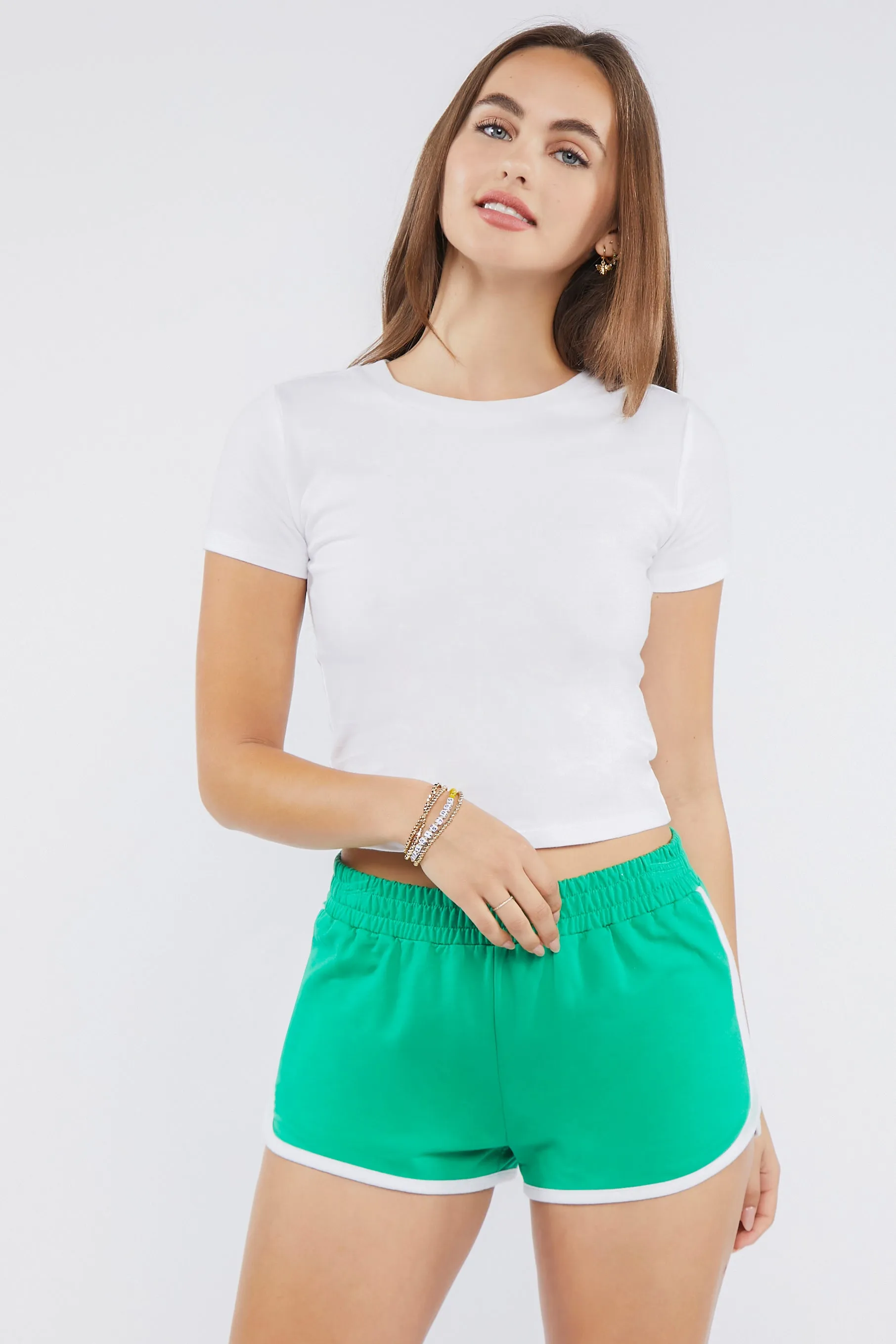 Crew Neck Cropped Tee