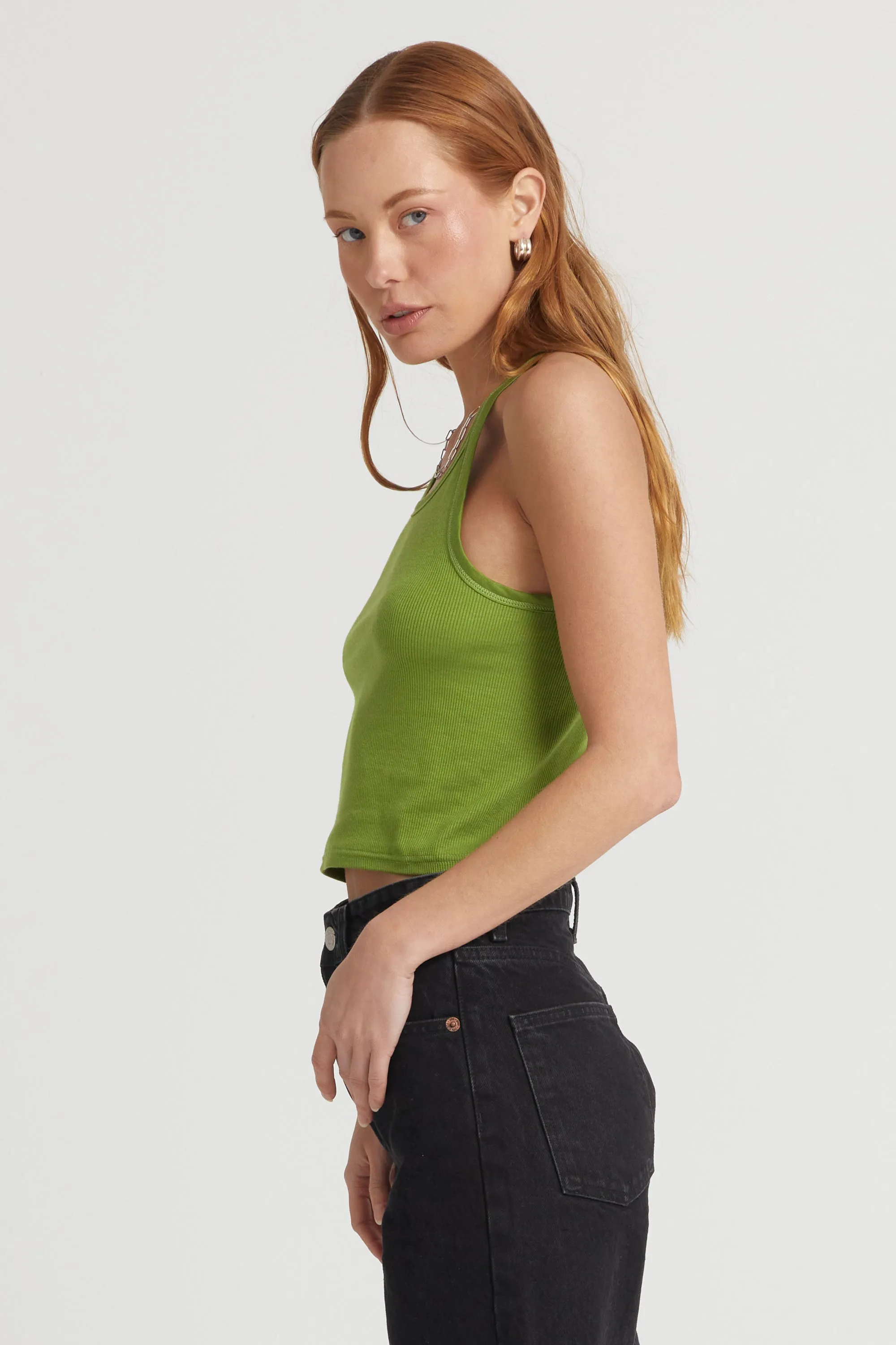 Cropped Rib Tank