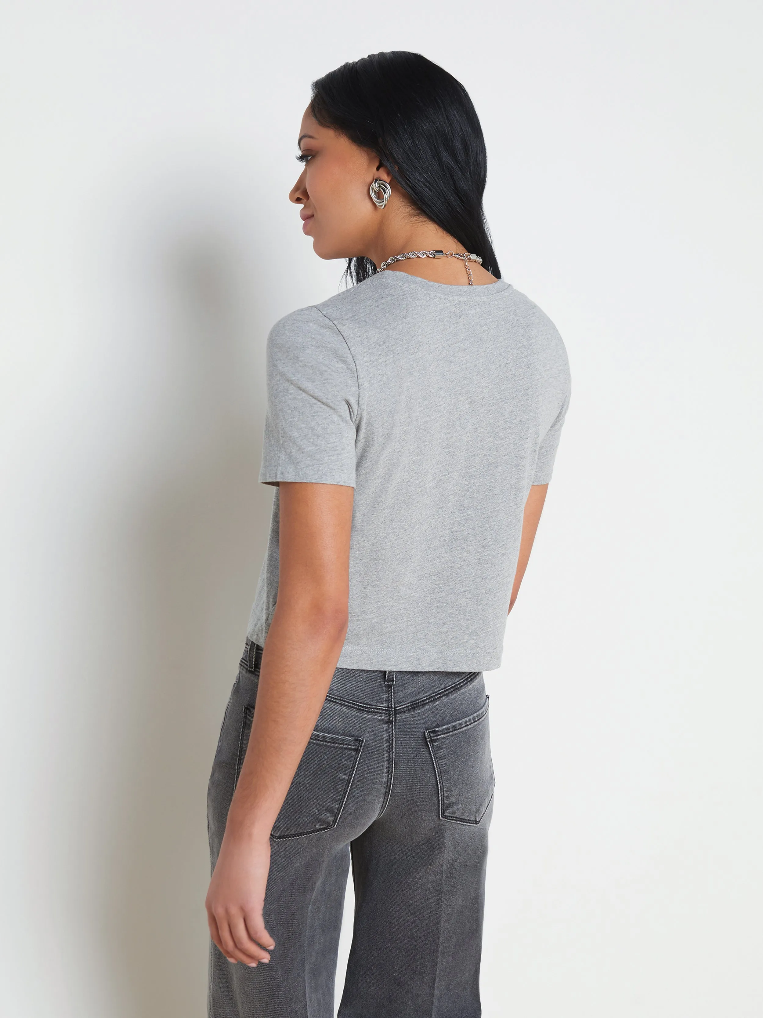 Donna Cotton Cropped Tee