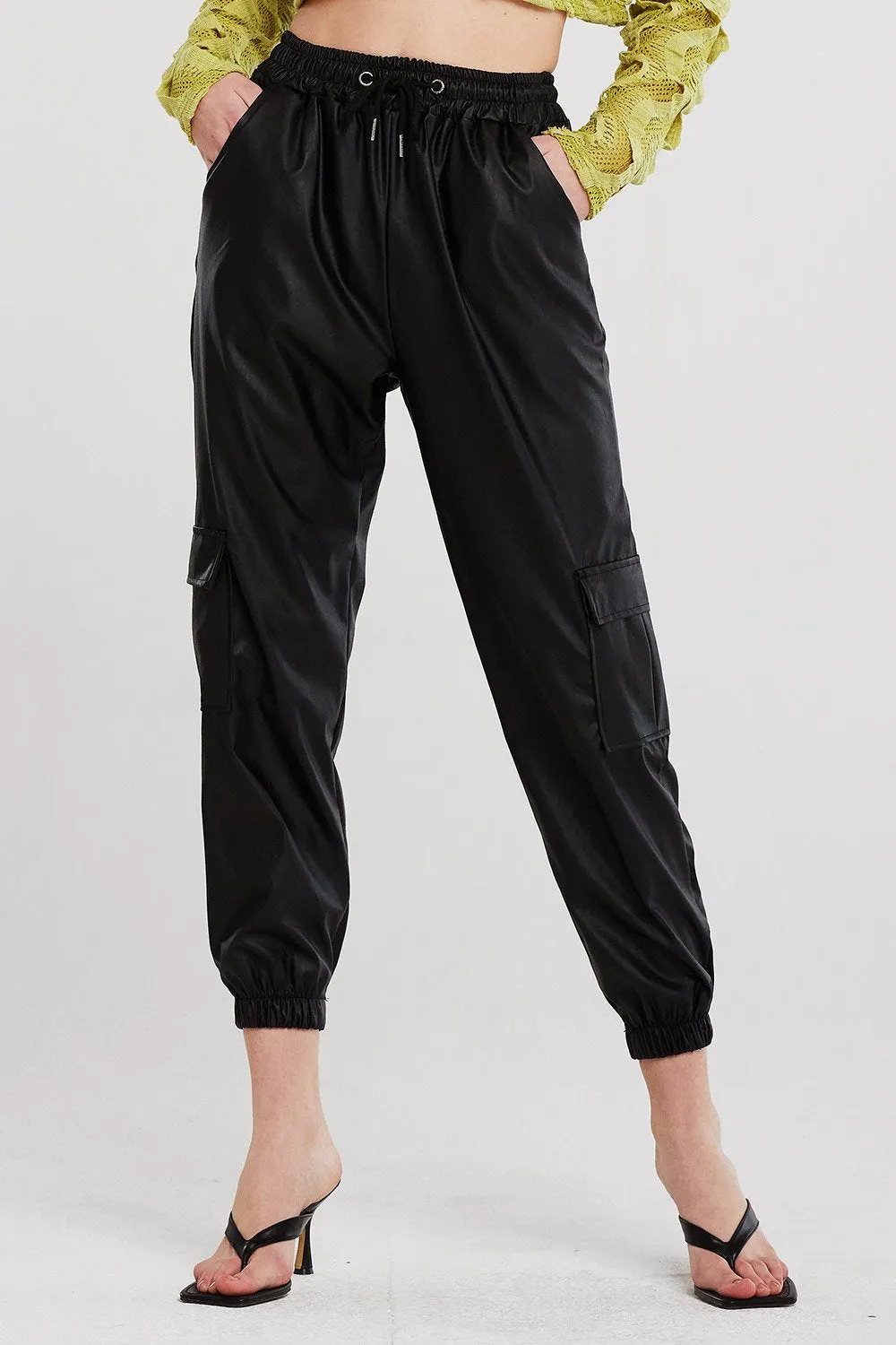 Emery Pleather Joggers