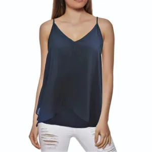 Green Envelope Women's Chiffon Overlay Fly Away Tank Top Camisole