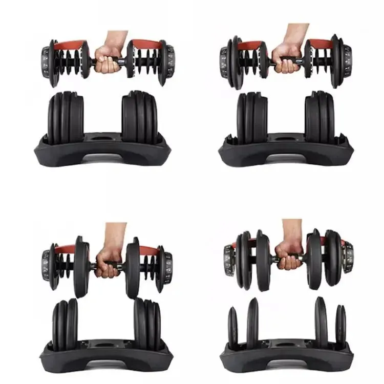 Gym workout man power weight lifting training automatic adjustable dumbbell 40kg 90lbs