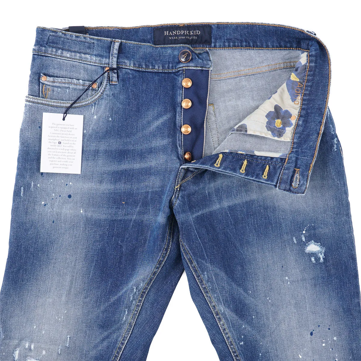 Handpicked 'Adria' Regular-Fit Distressed Jeans