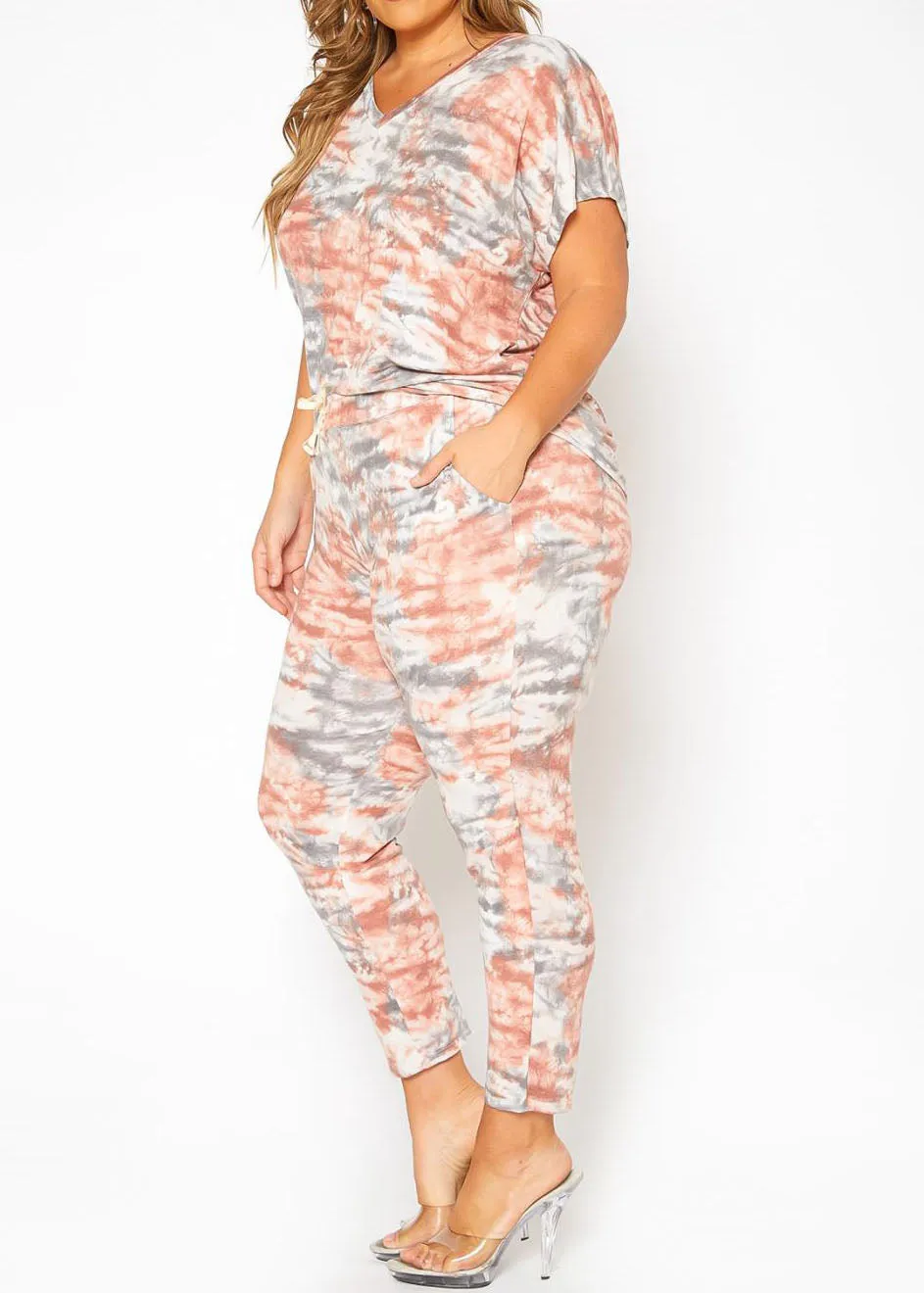 HI Curvy Plus Size Tie Dye Lounge Pants