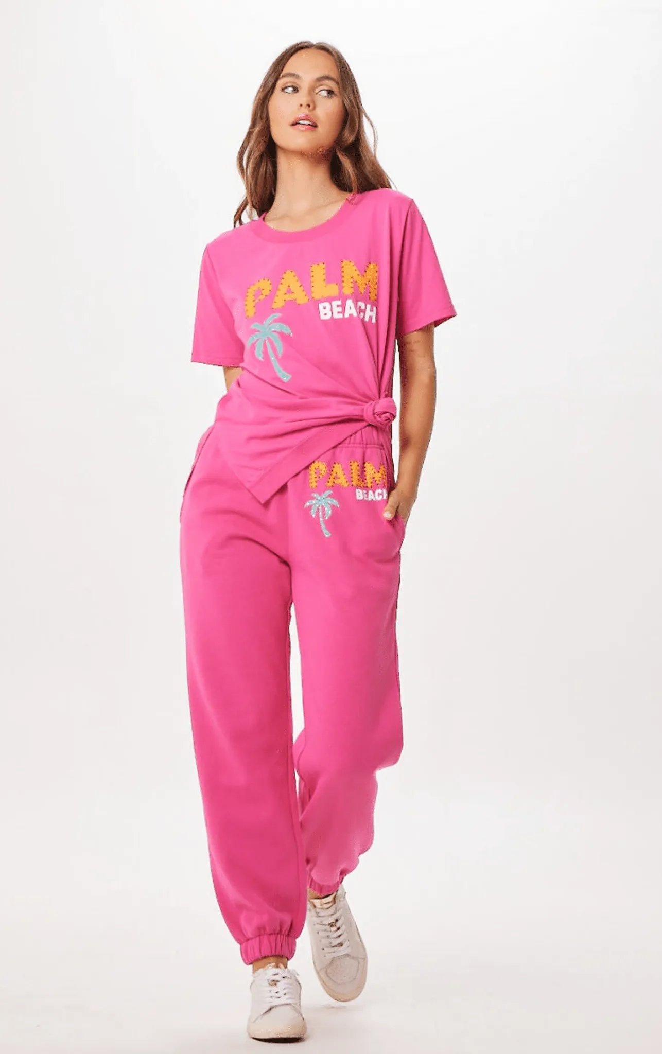 Hot Pink Palm Beach Jet Setter Surf Wash Jogger