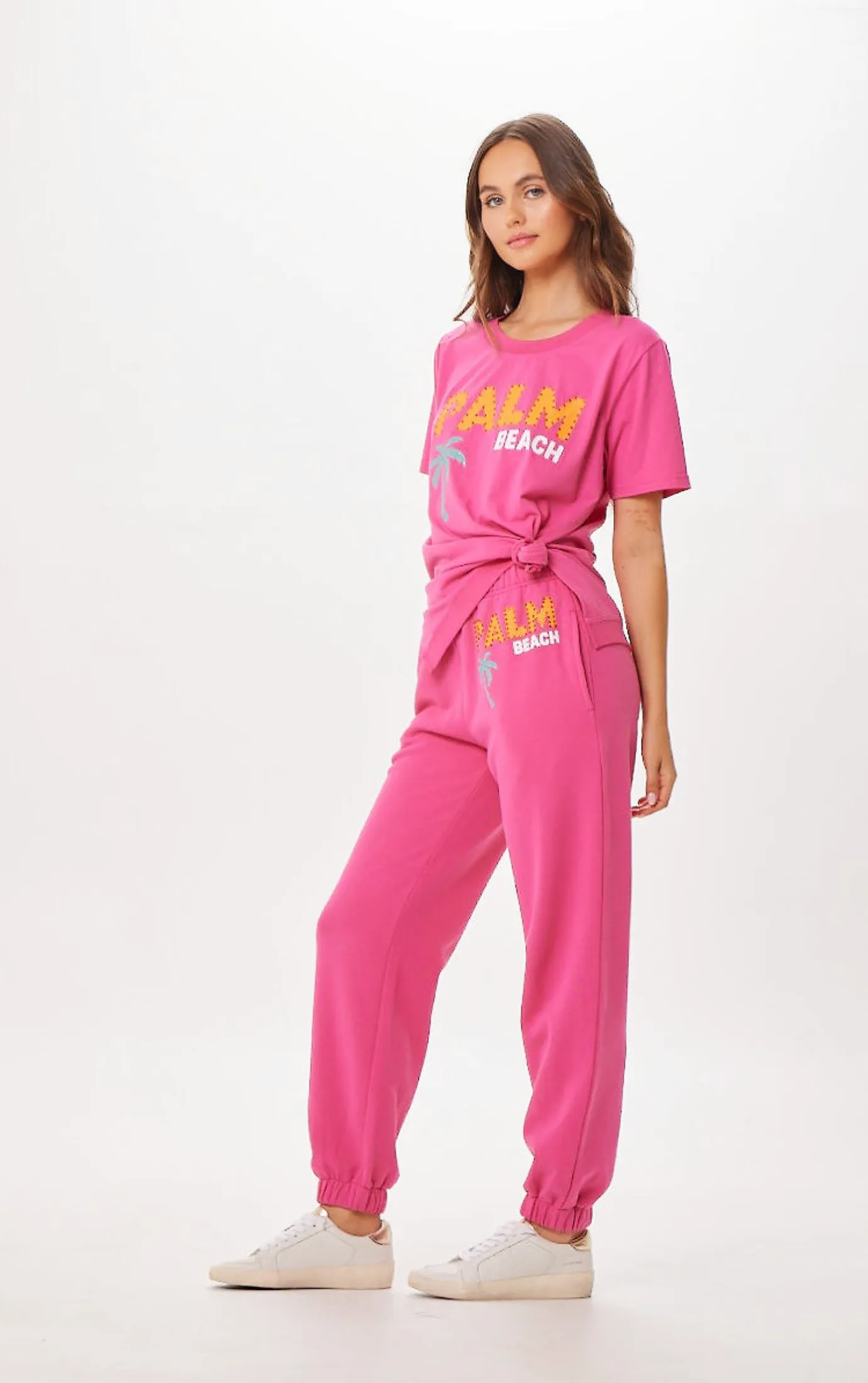 Hot Pink Palm Beach Jet Setter Surf Wash Jogger