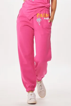 Hot Pink Palm Beach Jet Setter Surf Wash Jogger