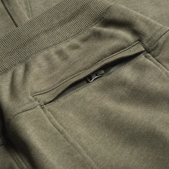 Mens Howler Bros Mellow Mono Sweatpants in Dusky Green Heather - Comfortable and Stylish Lounge Wear for Everyday Use.