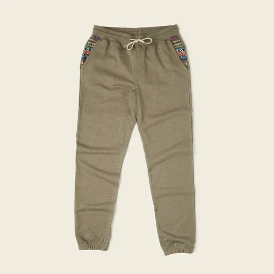 Mens Howler Bros Mellow Mono Sweatpants in Dusky Green Heather - Comfortable and Stylish Lounge Wear for Everyday Use.