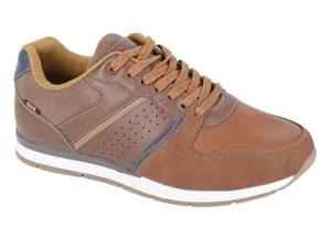 Mens Smart Mid Brown Trainer R21  Soft Comfort Value M575B