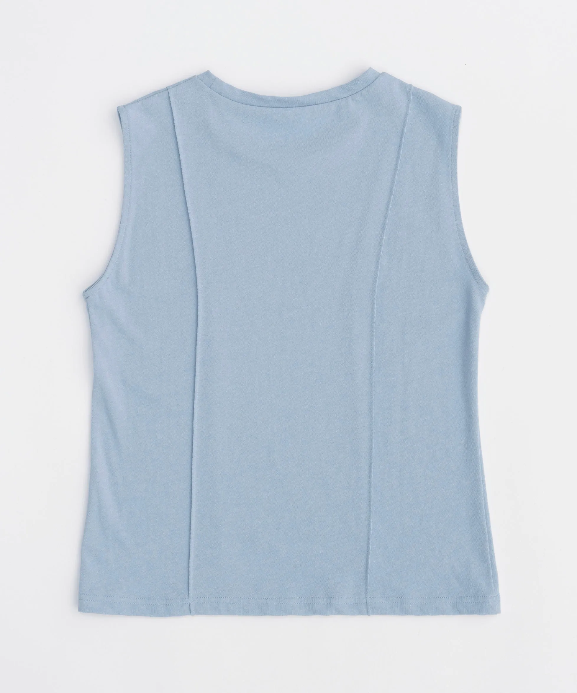 Pin Tuck Sleeveless Tops