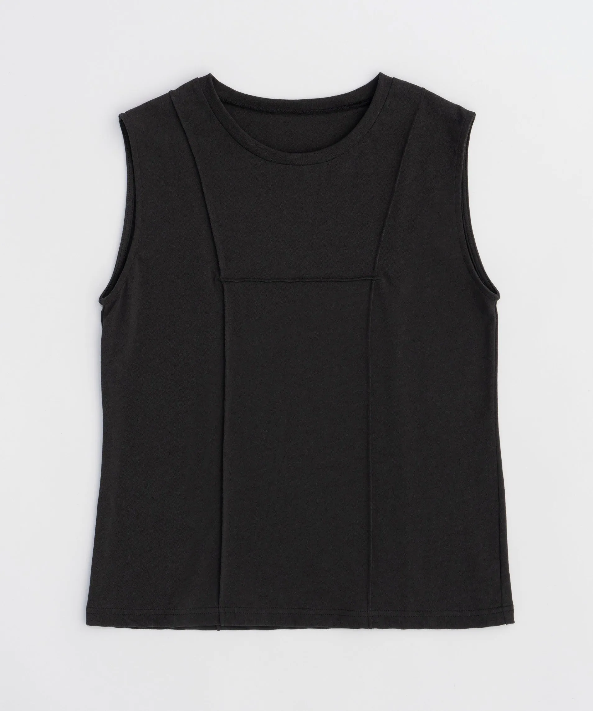 Pin Tuck Sleeveless Tops