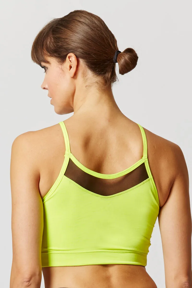 Reversible Yoga Strap Bra Yellow