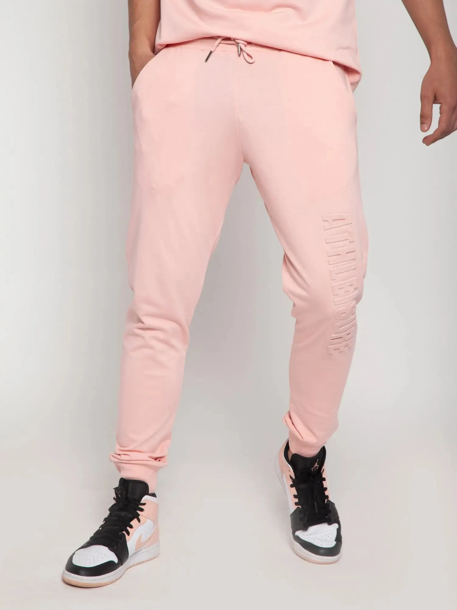 Salmon Athleisure Embossed Jogger