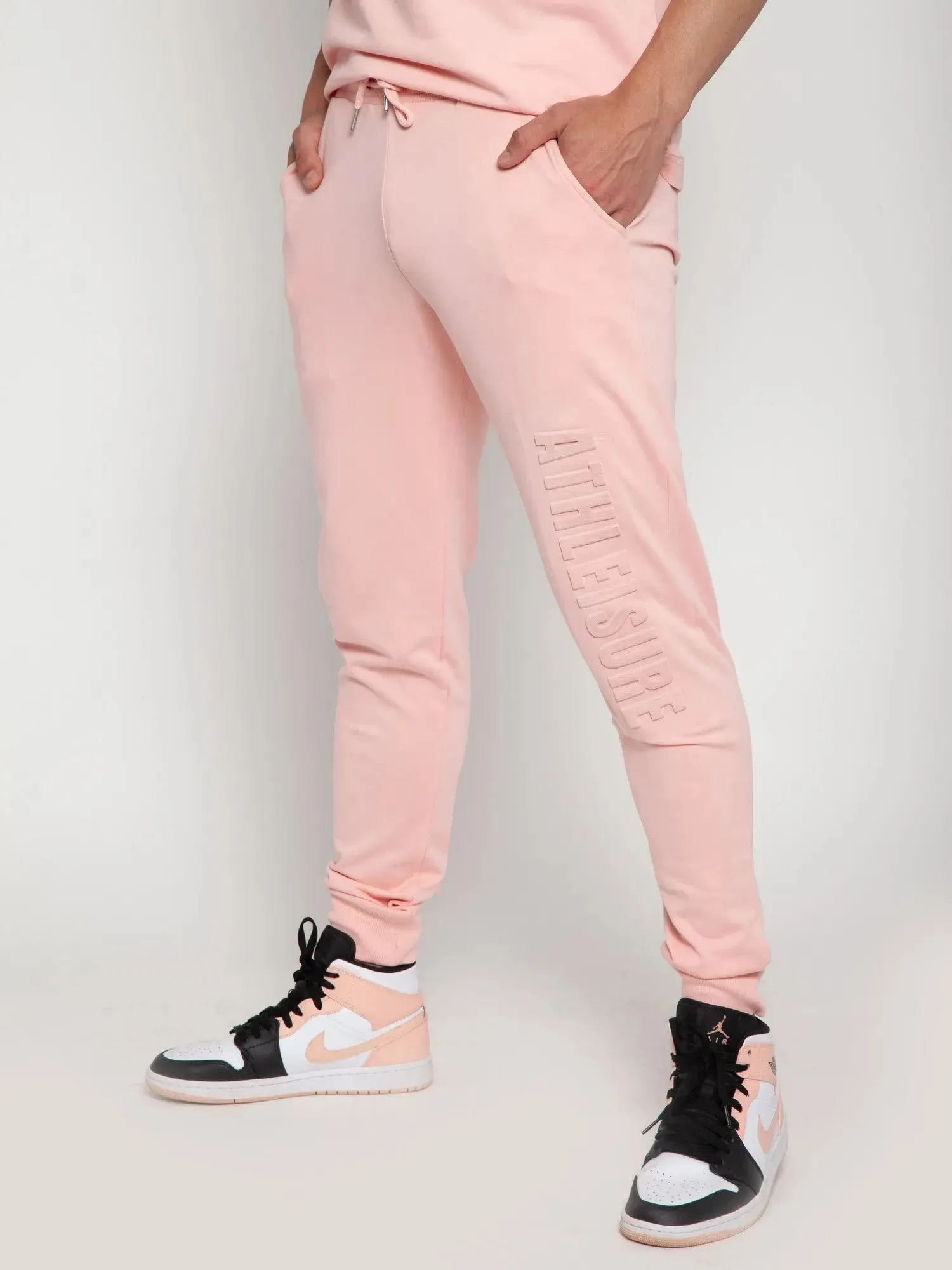 Salmon Athleisure Embossed Jogger