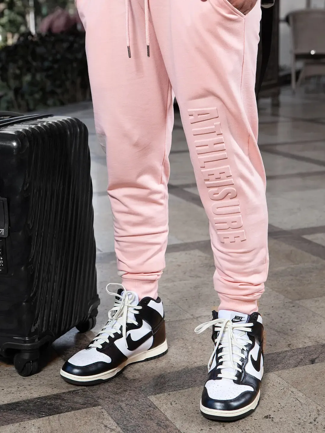 Salmon Athleisure Embossed Jogger