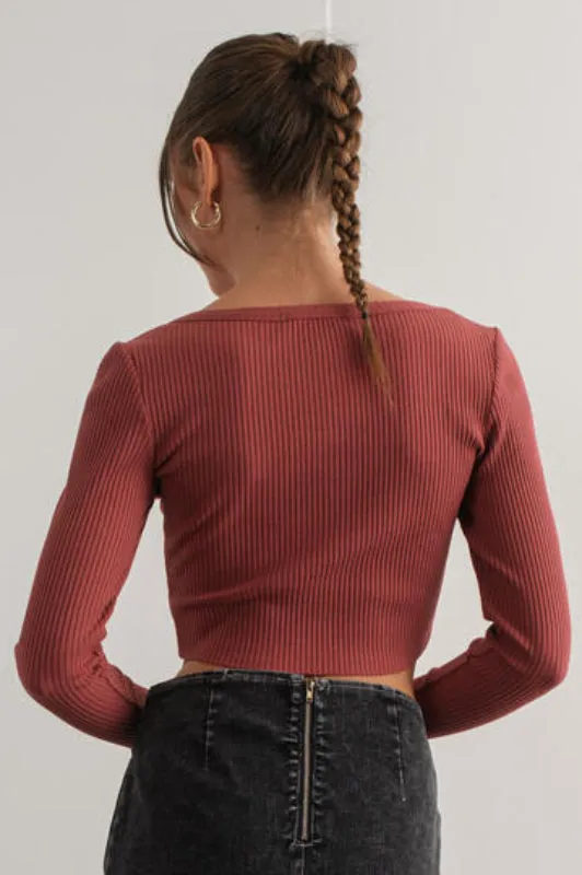 shiloh top - maroon