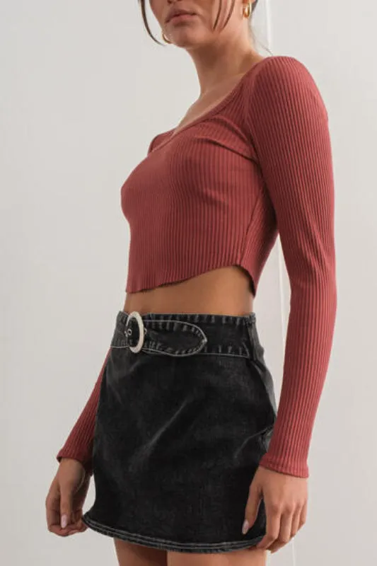 shiloh top - maroon