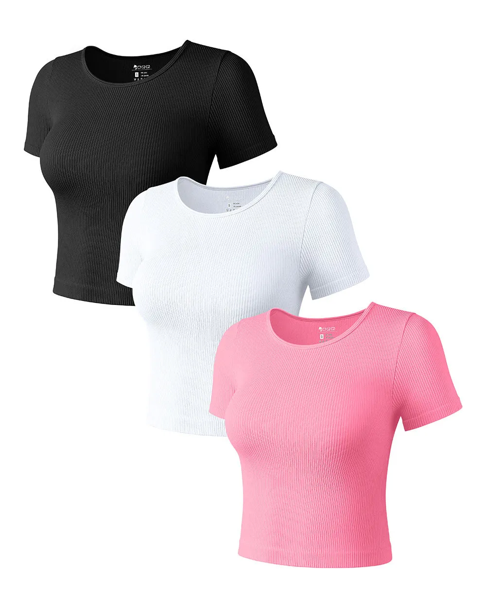 Short Sleeve Crew NeckTee Crop Tops