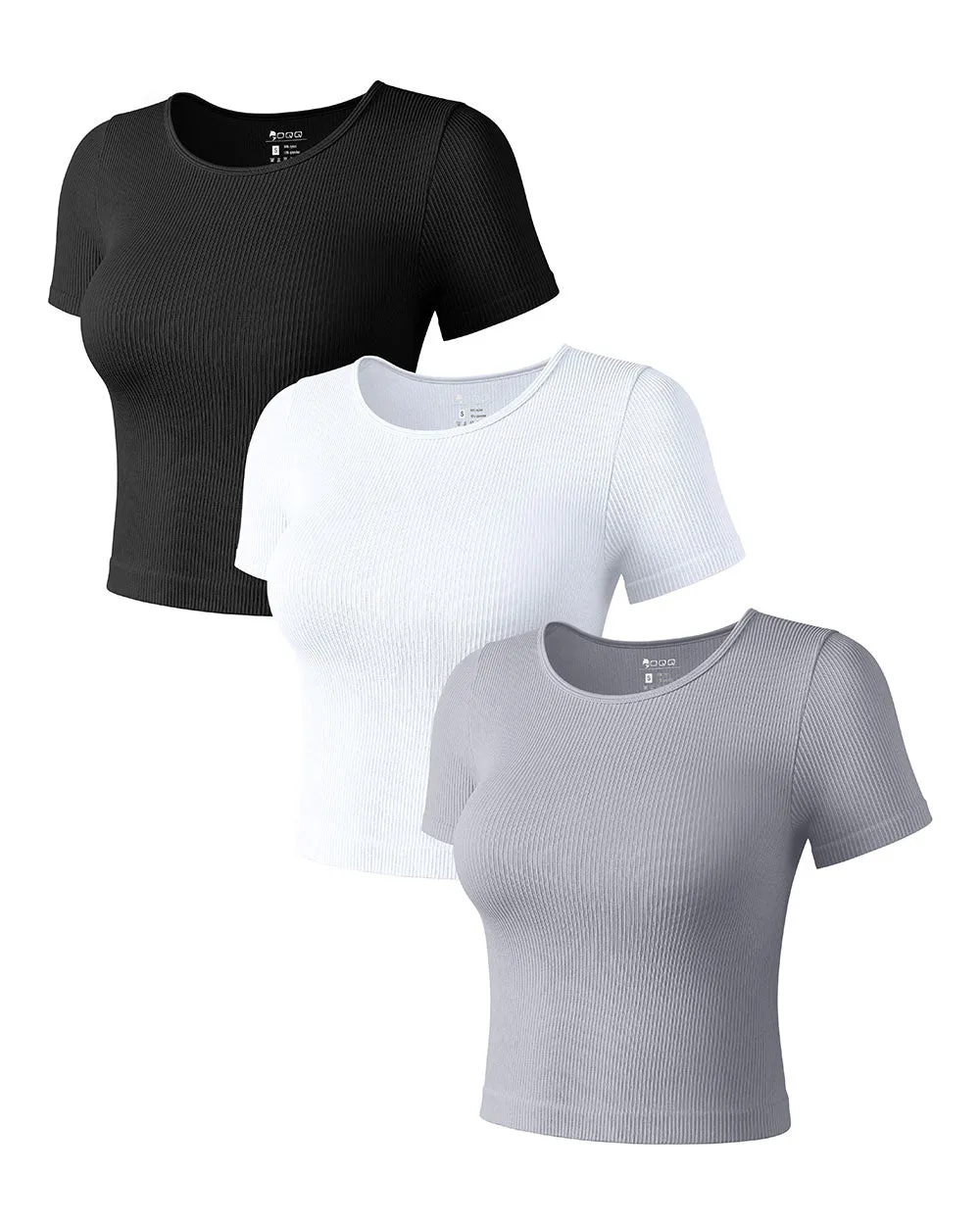 Short Sleeve Crew NeckTee Crop Tops