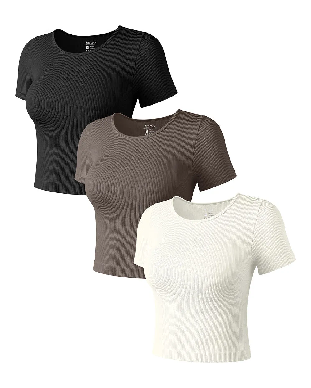 Short Sleeve Crew NeckTee Crop Tops