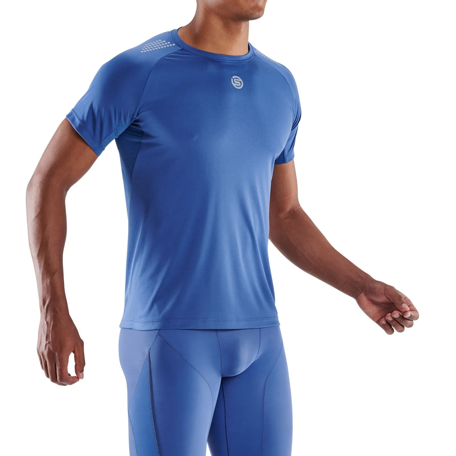 SKINS SERIES-3 MEN'S SHORT SLEEVE ACTIVE TOP BLUE