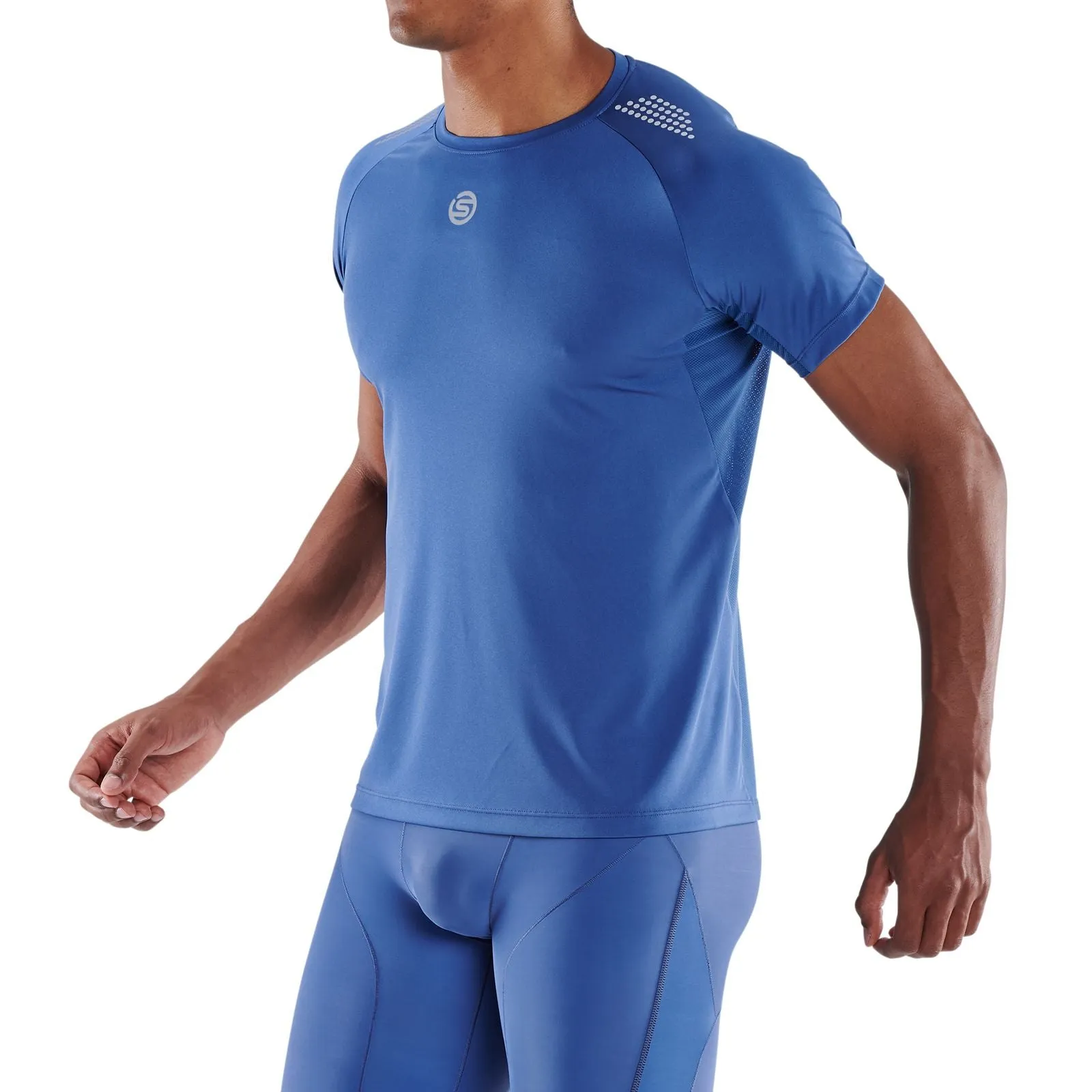 SKINS SERIES-3 MEN'S SHORT SLEEVE ACTIVE TOP BLUE