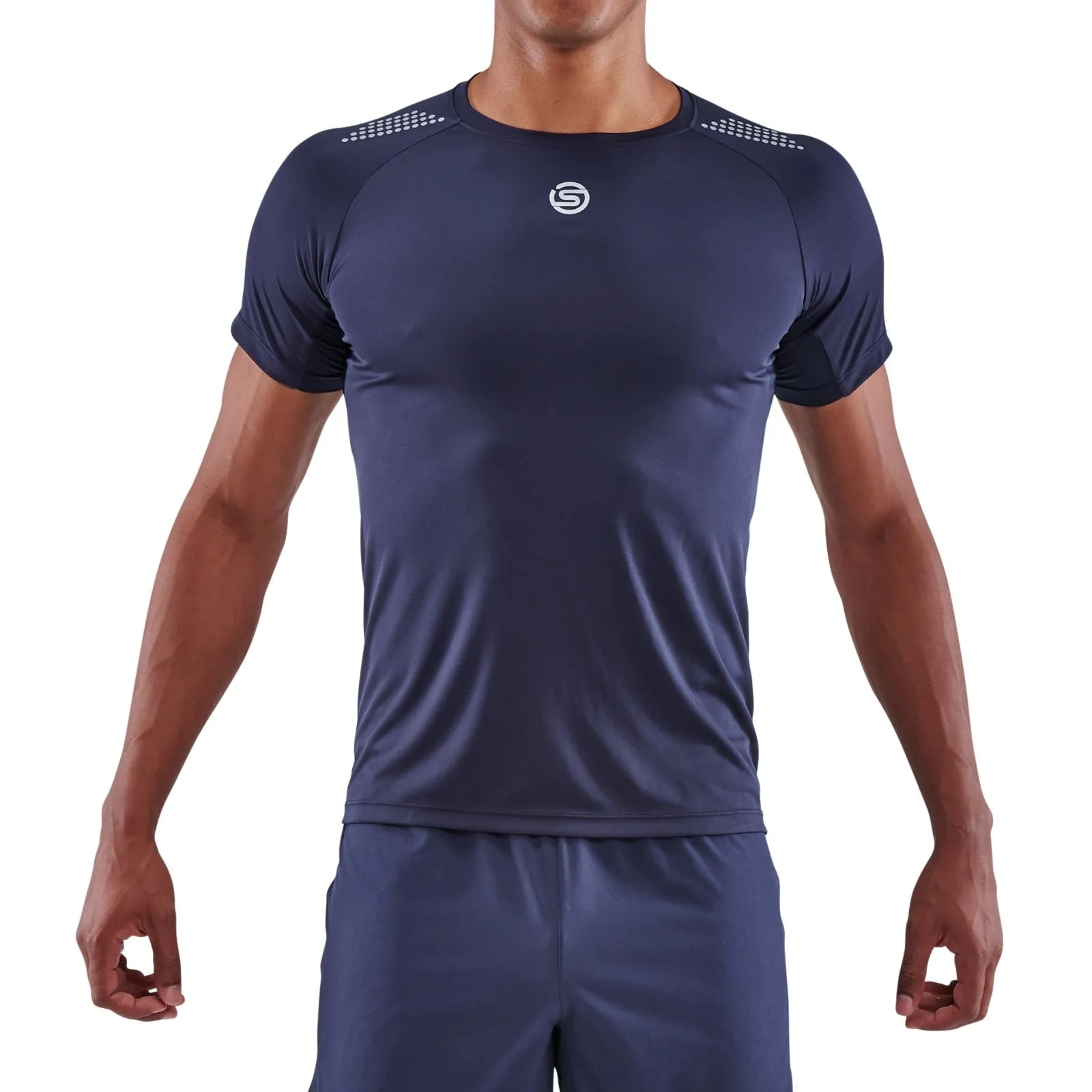 SKINS SERIES-3 MEN'S SHORT SLEEVE ACTIVE TOP NAVY BLUE