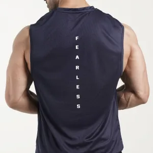 Tf-Navy Fearless Sleeveless Top