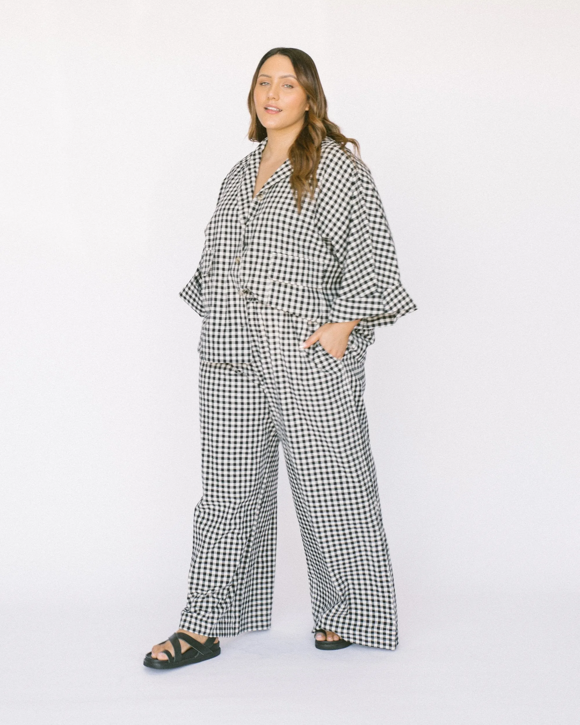 Women's Lounge Pants | Black Gingham