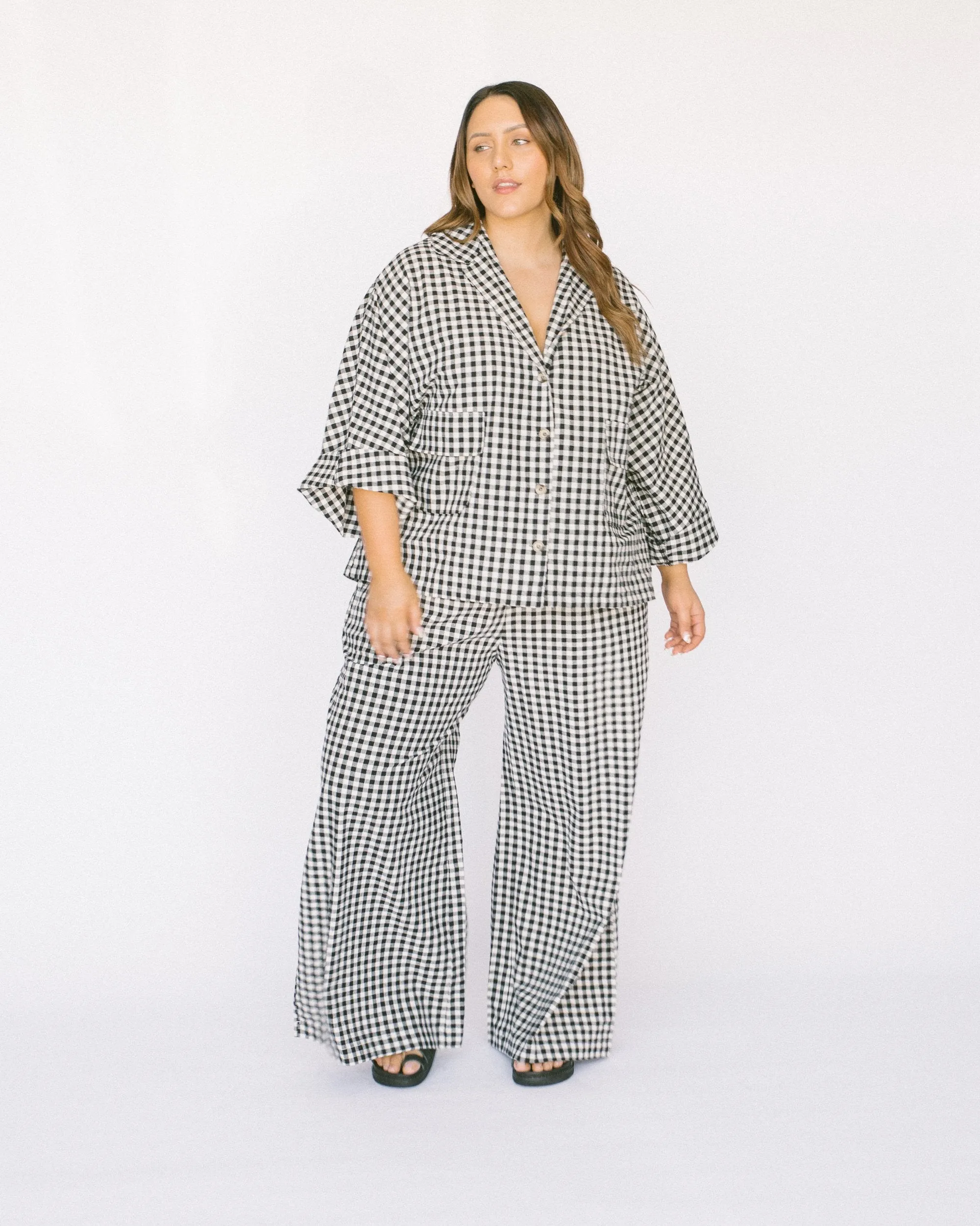 Women's Lounge Pants | Black Gingham